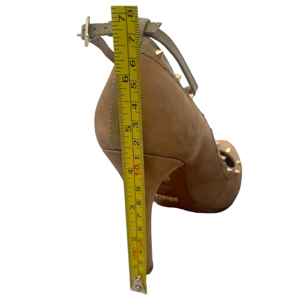 SCHUTZ Tan Heels with Gold Studs - Picture 7 of 10